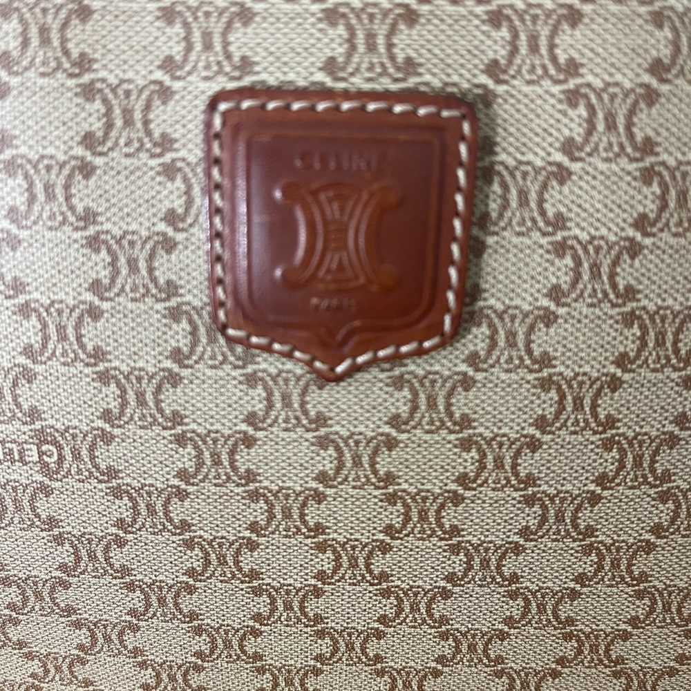 Celine Clutch – Cognac & Beige Signature Pattern - Picture 6 of 13